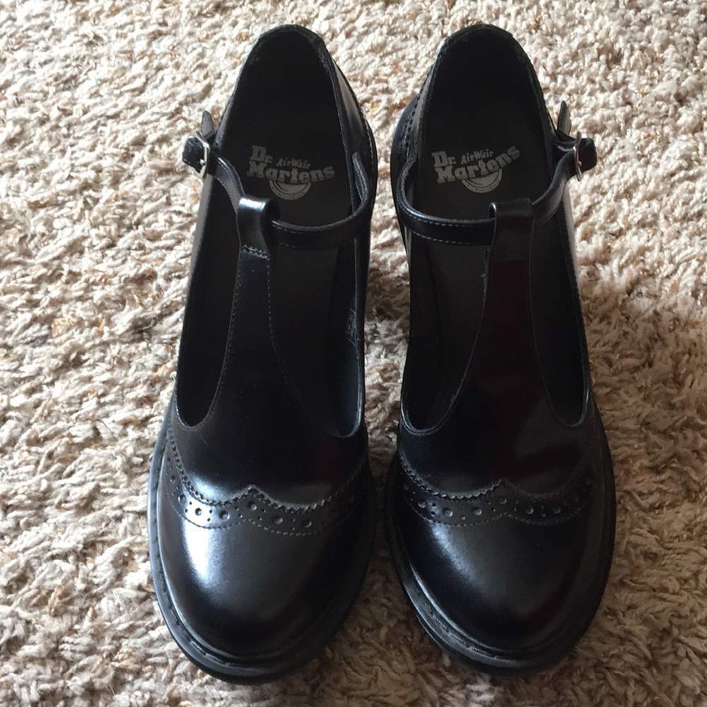 Dr. Martens Black, T-Strap, Mary Janes, High Heels